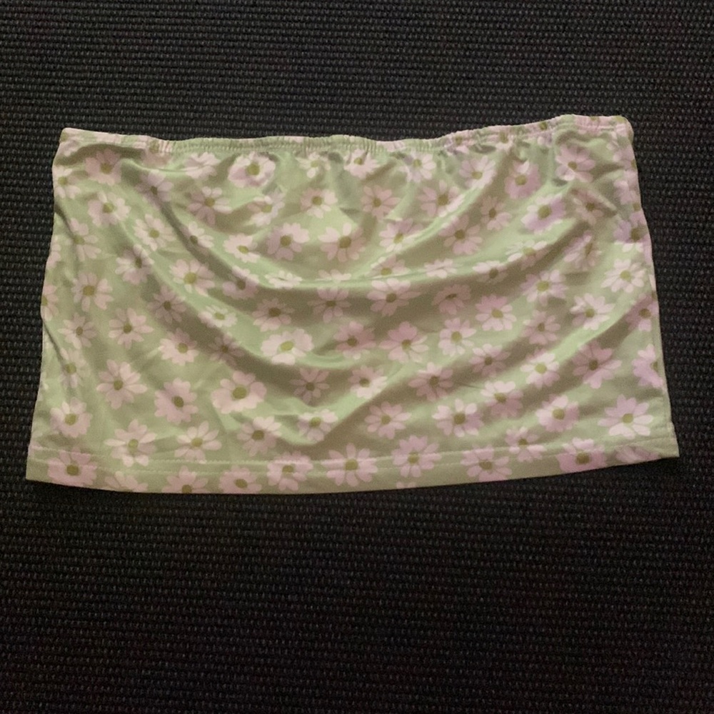 green flower crop top